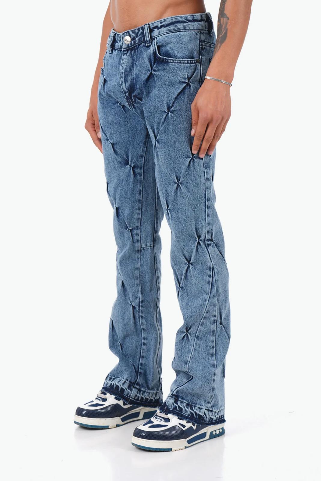 Jeans Plis Bleu