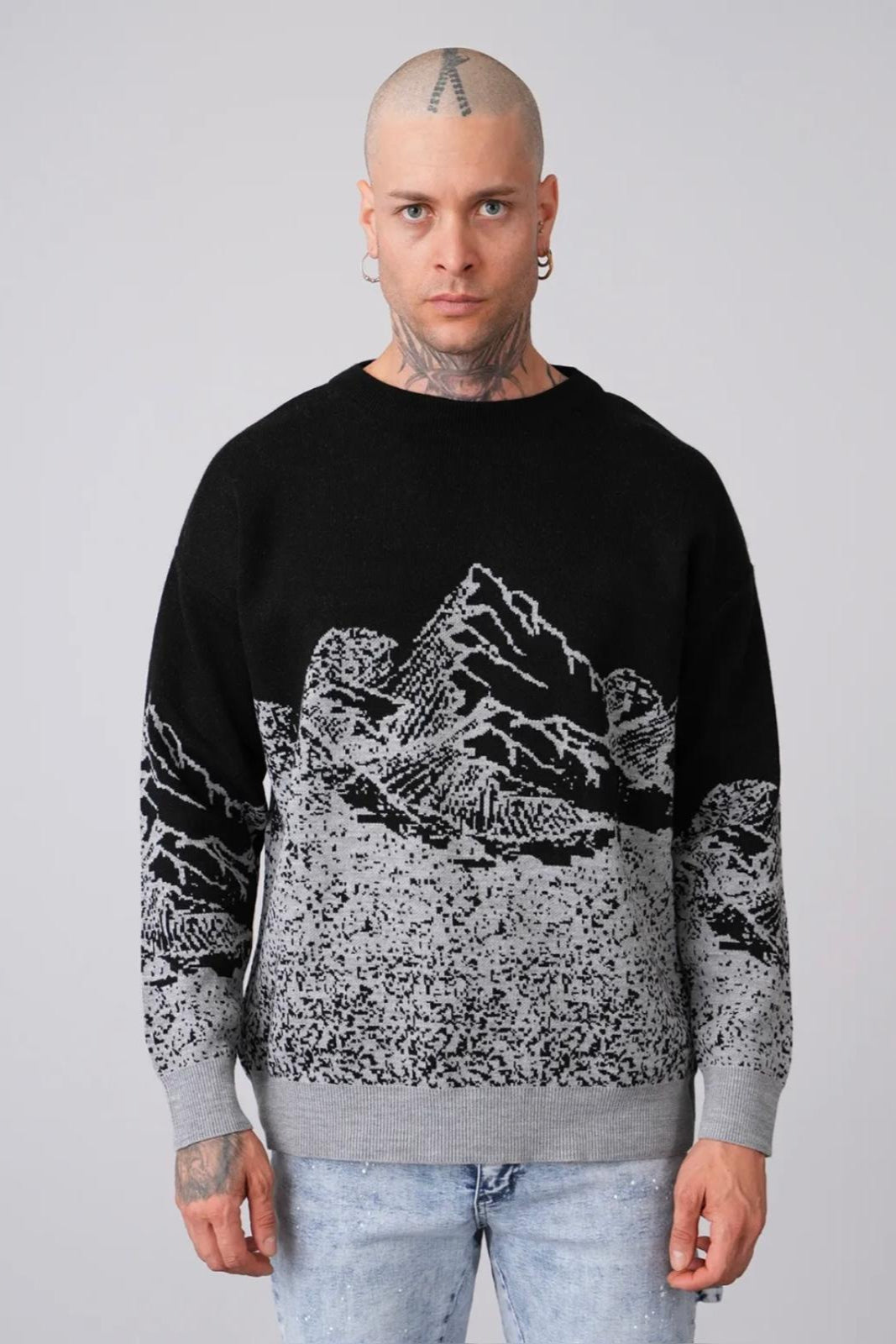 Pull montagne Noir