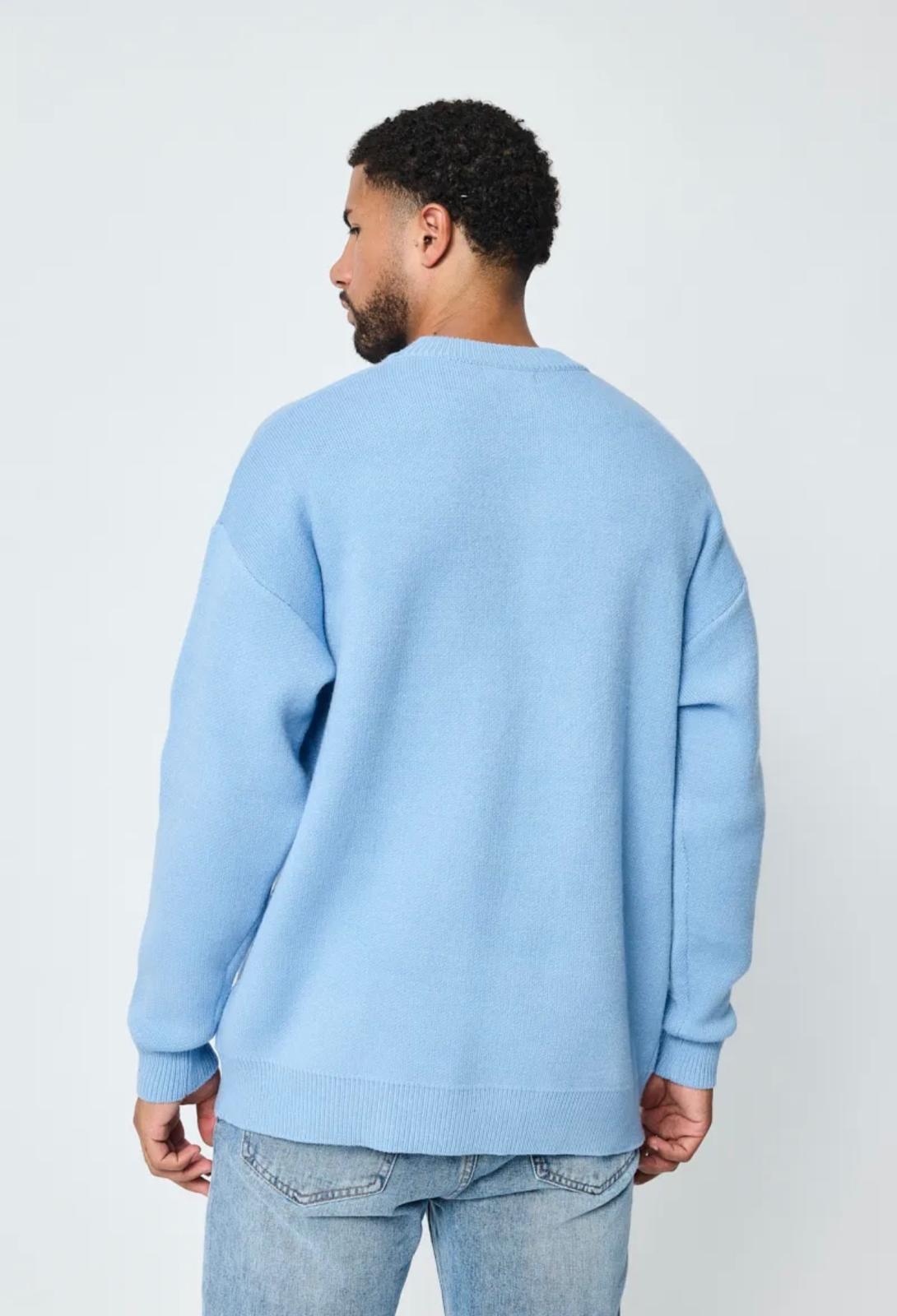Pull pétales bleu