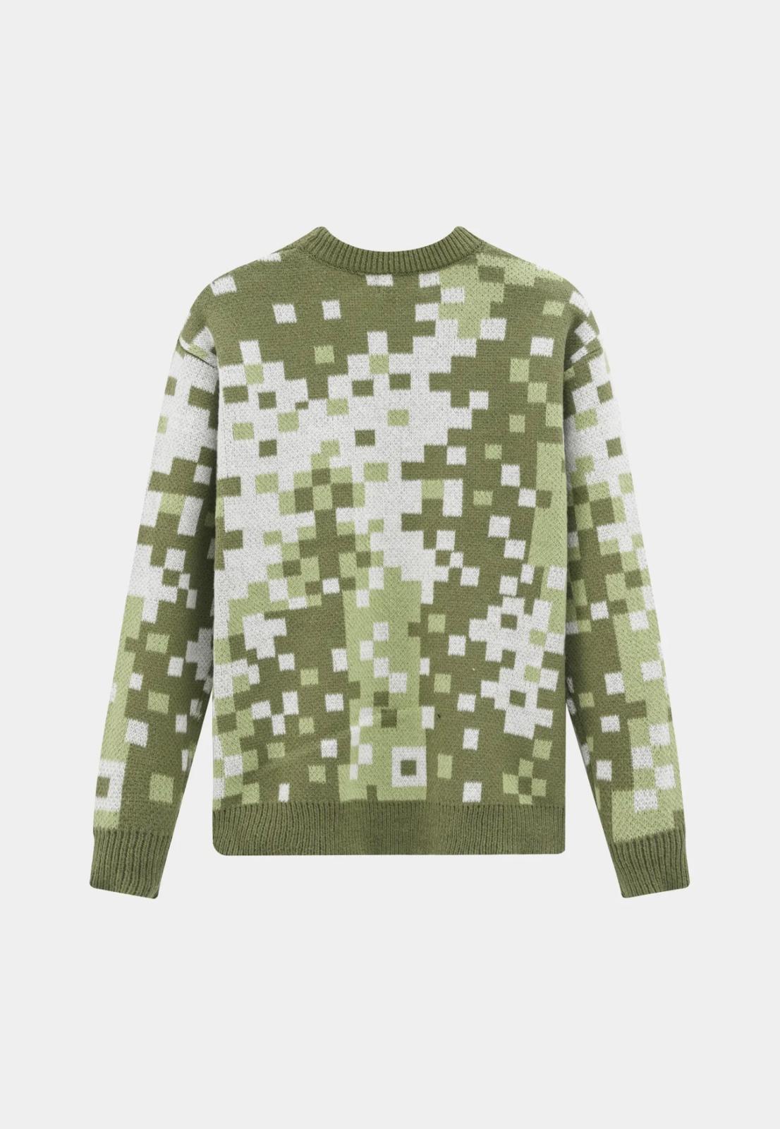 Pull carreaux vert