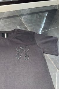 T-shirt Love Gris foncé