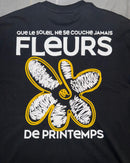 T-Shirt Flowers Noir
