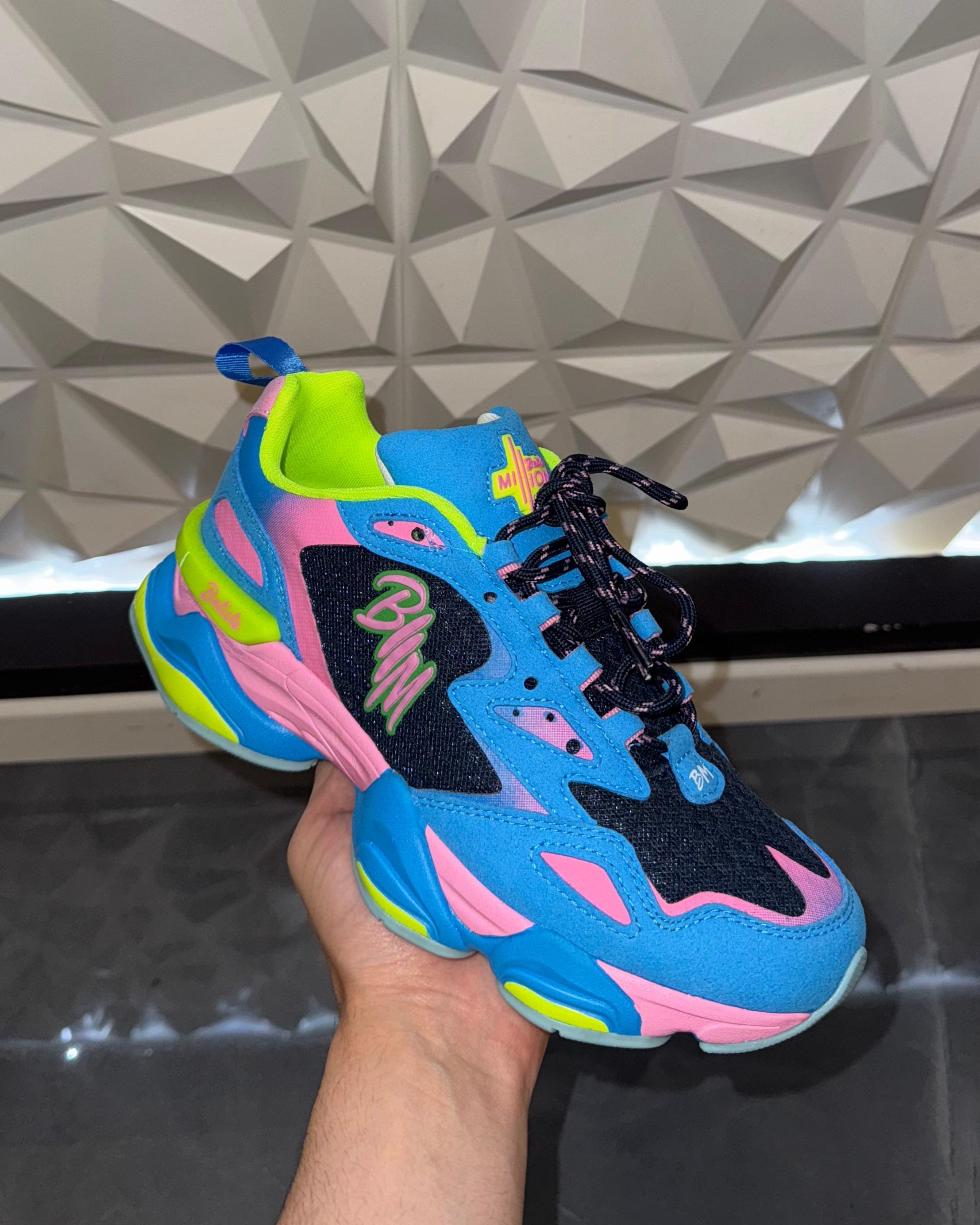 Basket BM Running Bleu