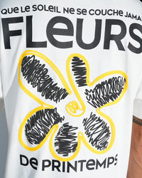 T-Shirt Flowers Blanc