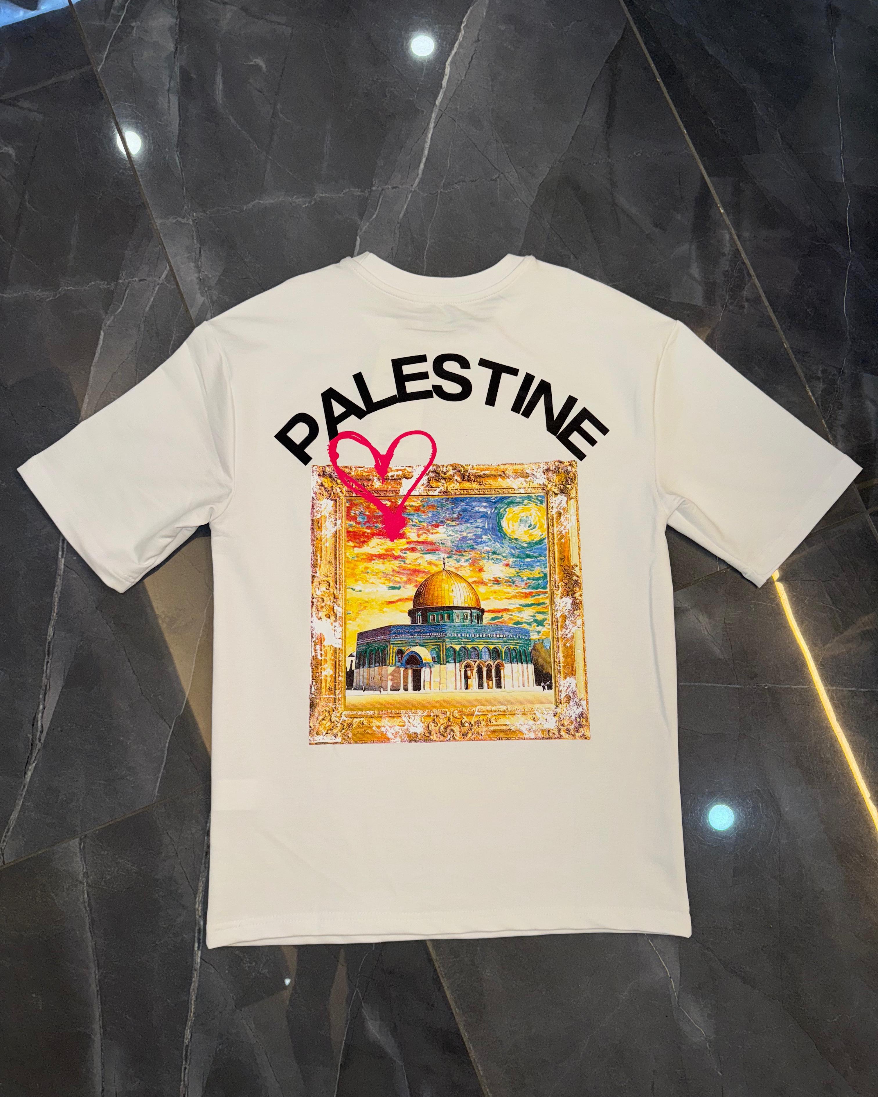 T-Shirt Palestine Blanc