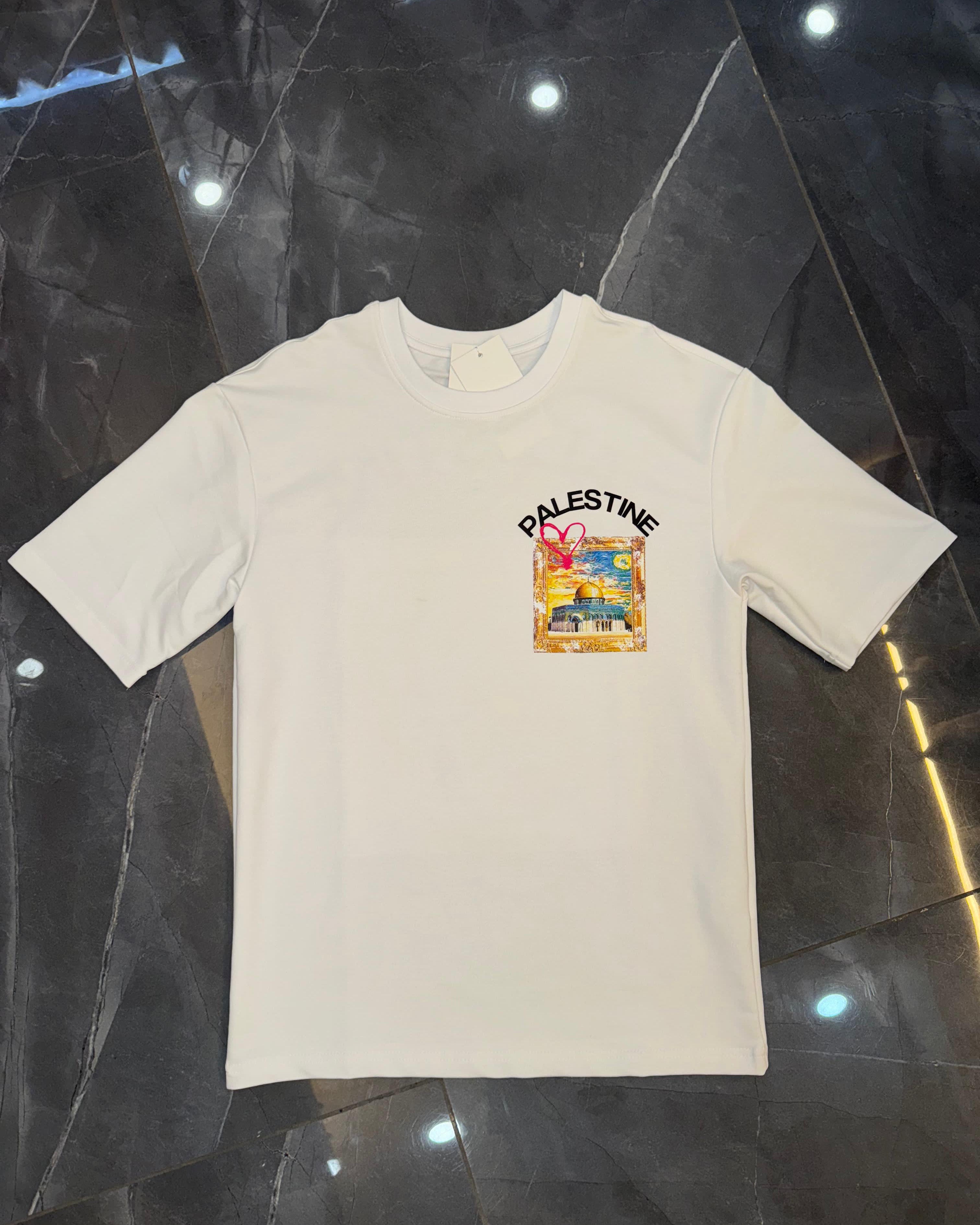 T-Shirt Palestine Blanc