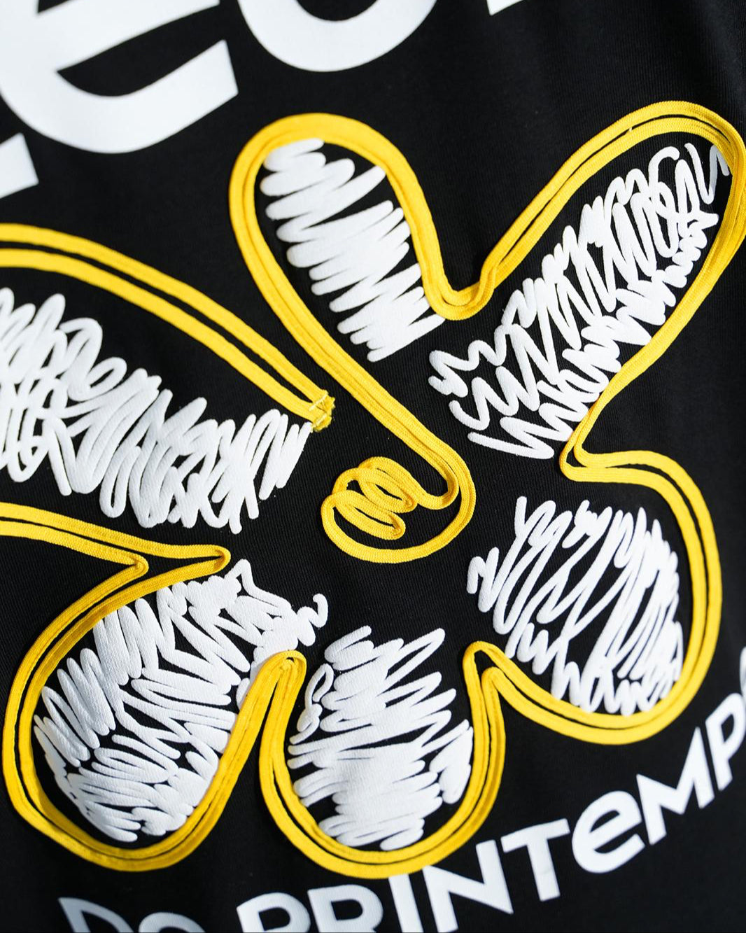 T-Shirt Flowers Noir