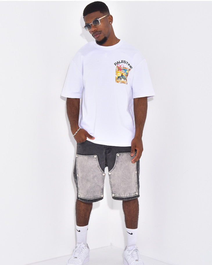T-Shirt Palestine Blanc