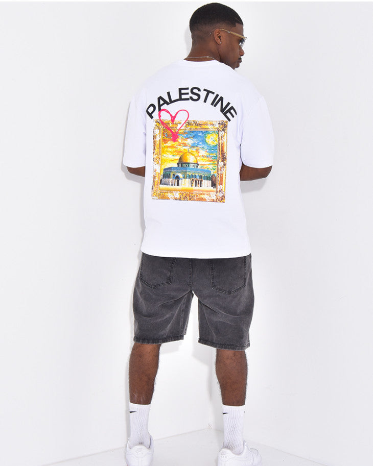 T-Shirt Palestine Blanc